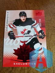 2021 Upper Deck Team Canada Juniors Exclusives 089/250 Cole Perfetti #79 Rookie